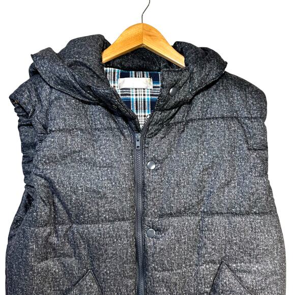 Dang Kko Mens Puffer Hooded Vest Gray Size Large Gorp Core Neutral Winter Casual - Picture 4 of 10